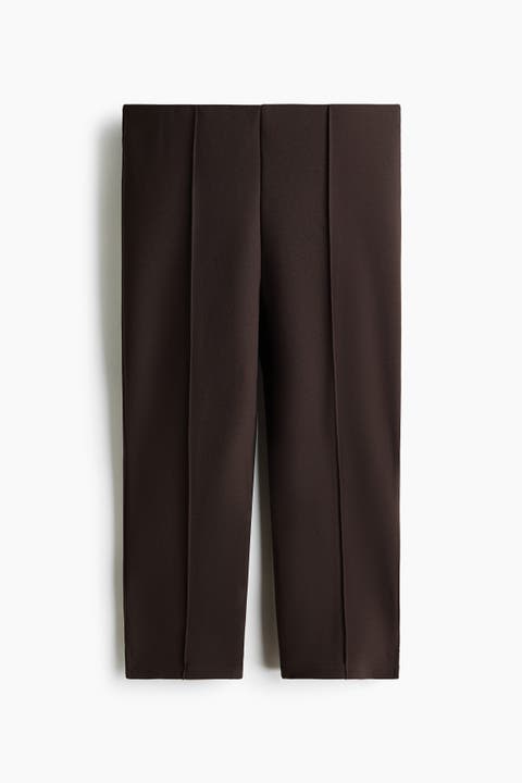 Crease-leg Capri Leggings