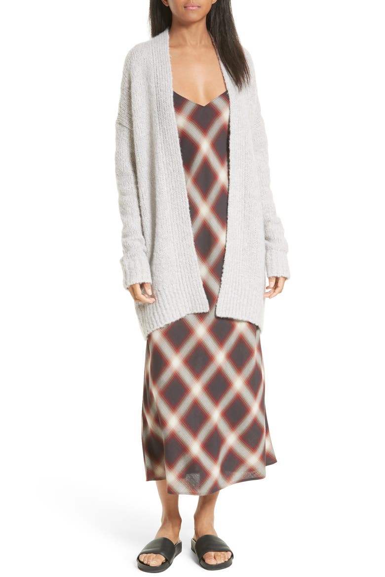 Plaid Midi Slipdress, Alternate, color, RED