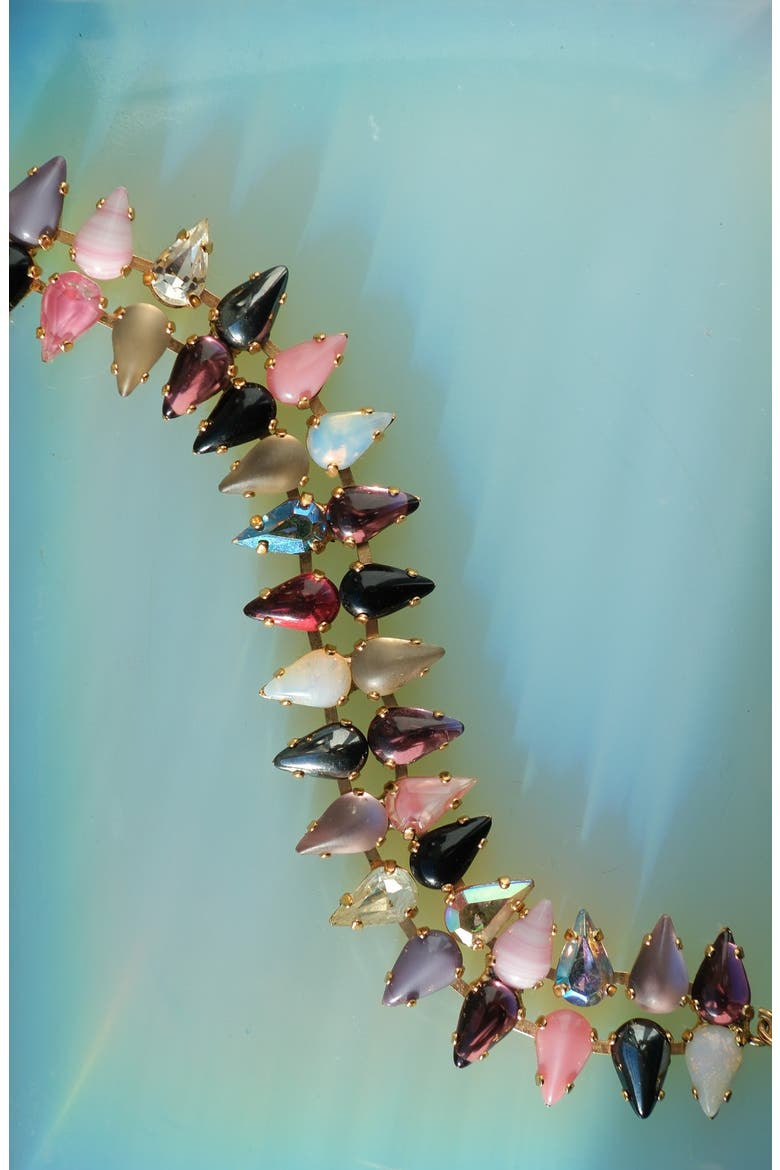 Punk Rocks Double Mini Fang Bracelet, Alternate, color, Gold