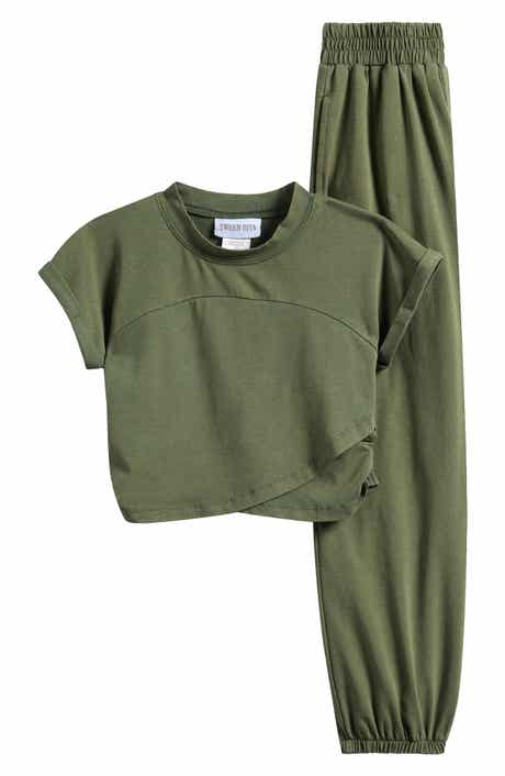 Kids' Washed Knit T-Shirt & Joggers Set
