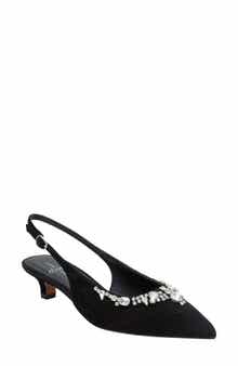 Linea Paolo Crystal Embellished Slingback Pump