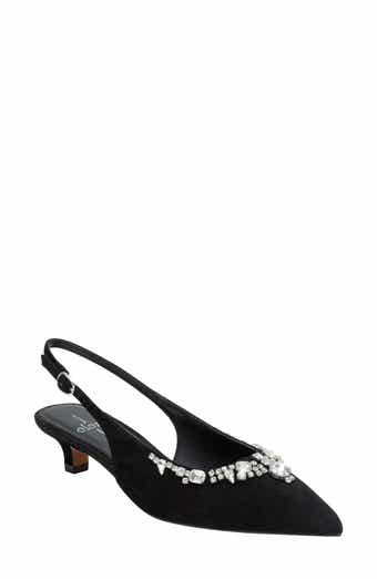 Linea Paolo Crystal Embellished Slingback Pump