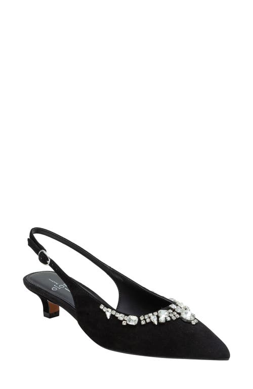 Linea Paolo Crystal Embellished Slingback Pump In Black