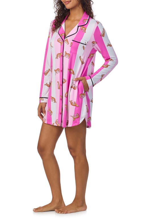 Room Service Pjs Print Nightshirt In Pink