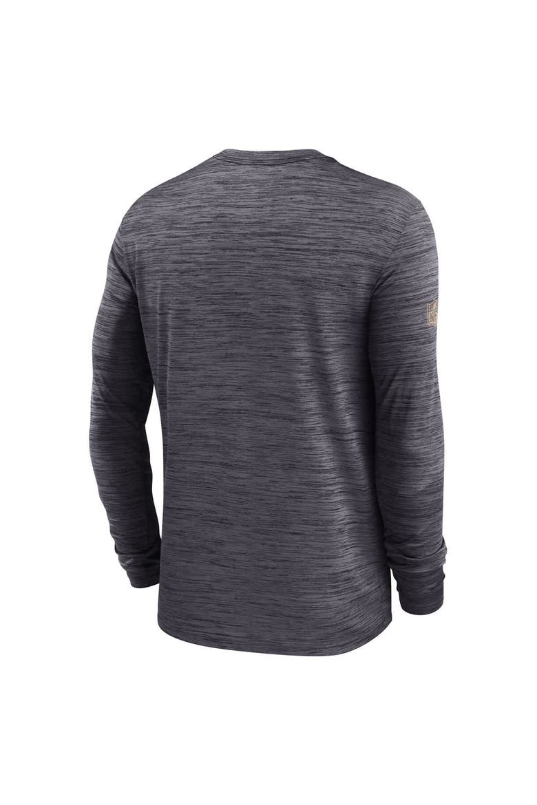 Men's Nike Black New Orleans Saints Sideline Velocity Performance Long Sleeve T-Shirt, Alternate, color, Black