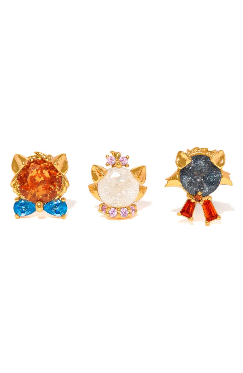 Girls Crew Disney The Aristocats Stud Earrings Set, Main, color, Gold