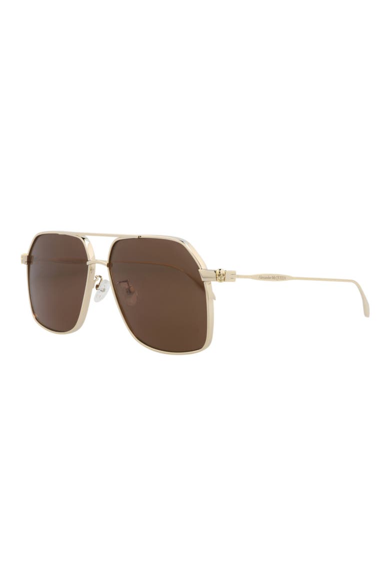59mm Aviator Sunglasses, Alternate, color, GOLD GOLD BROWN