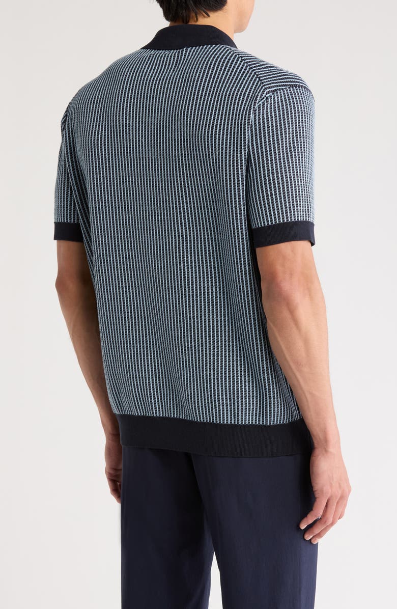 Wax London Turin Ladder Stripe Polo, Alternate, color, Navy
