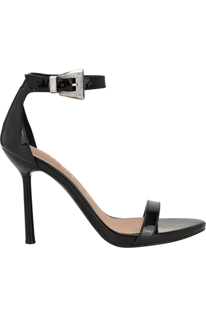 GUESS Insraa Ankle Strap Stiletto Sandal, Alternate, color, Black
