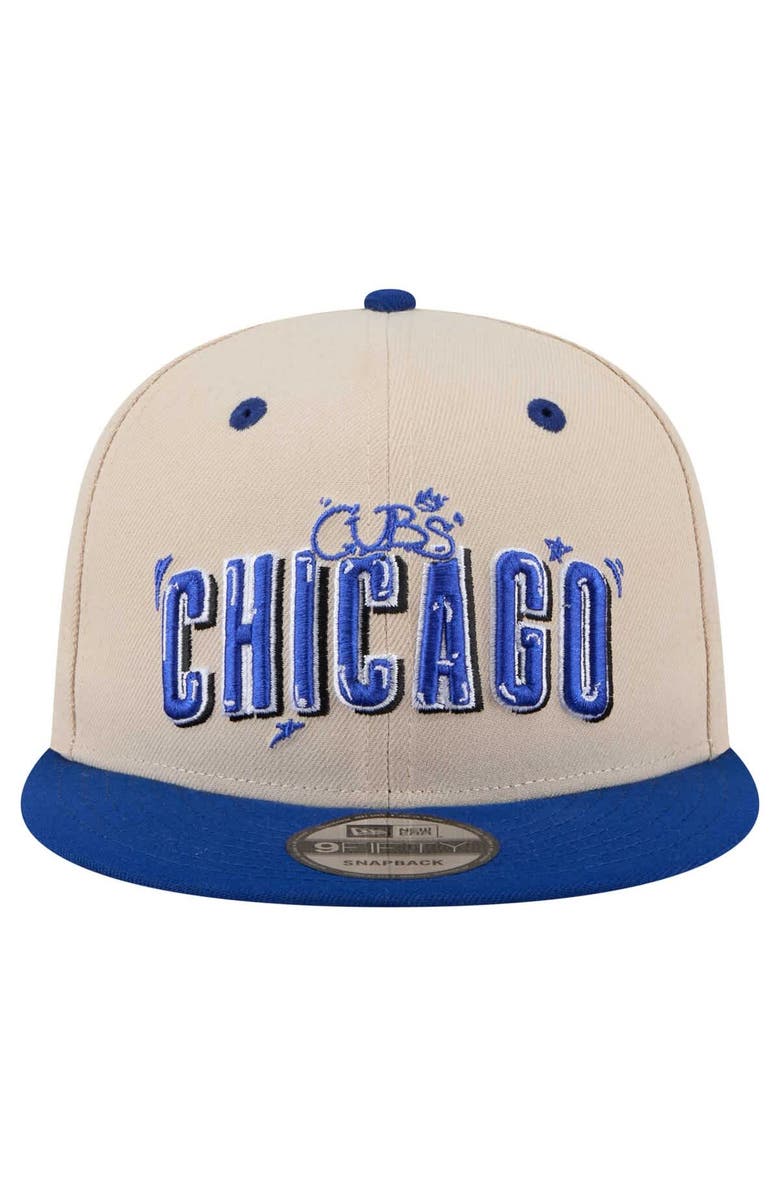 New Era Men's New Era Cream/Royal Chicago Cubs Team Art 9FIFTY Snapback Hat, Alternate, color, Cream