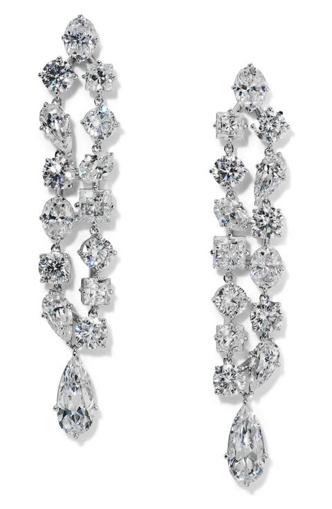 Riviera Double Linear Drop Earrings