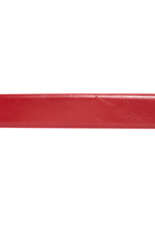 Vince Camuto Bevel Edge Buckle Faux Leather Belt In Red