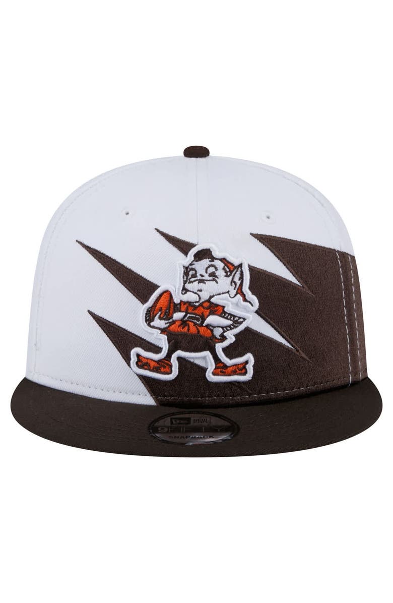 New Era Men's New Era Brown Cleveland Browns Throwback Jagged 9FiFTY Snapback Hat, Alternate, color, Brown