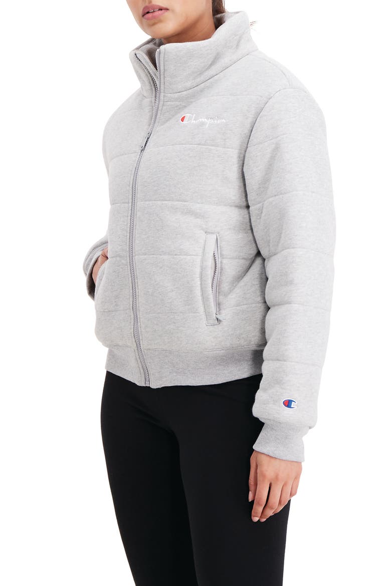 Reverse Weave® Quilted Puffer Jacket, Alternate, color, OXFORD GRA