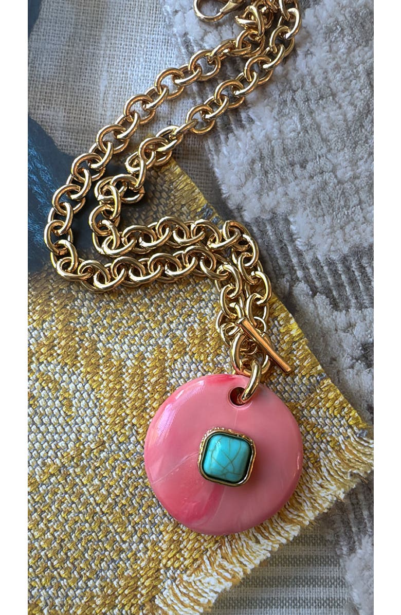 Erin McDermott Jewelry Rosè in Rome Necklace, Alternate, color, Pink