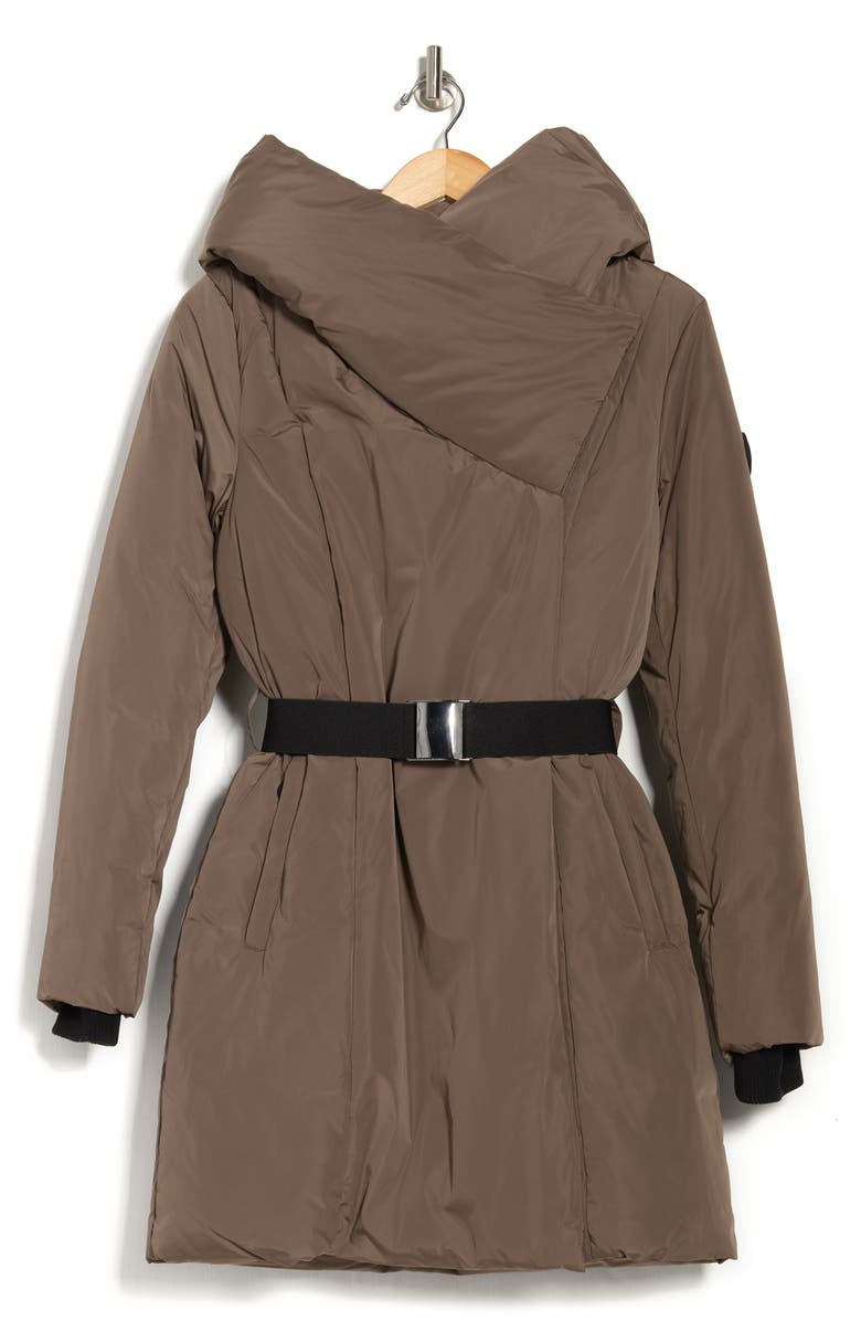 Noize Venice Hooded Belted Puffer Parka, Alternate, color, 