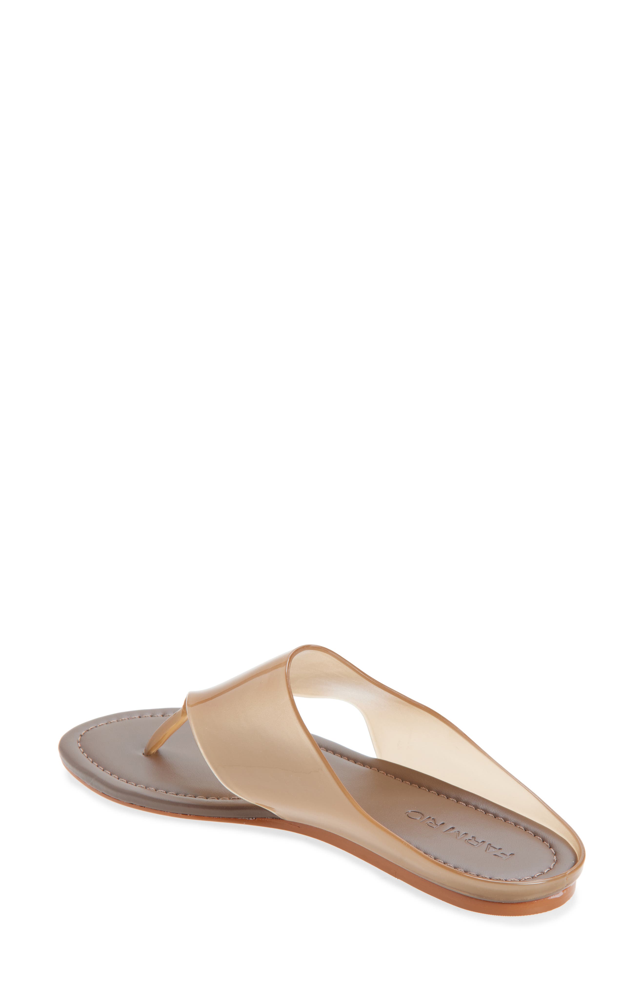 FARM Rio Jelly Flat Flip Flop, Alternate, color, Walnut