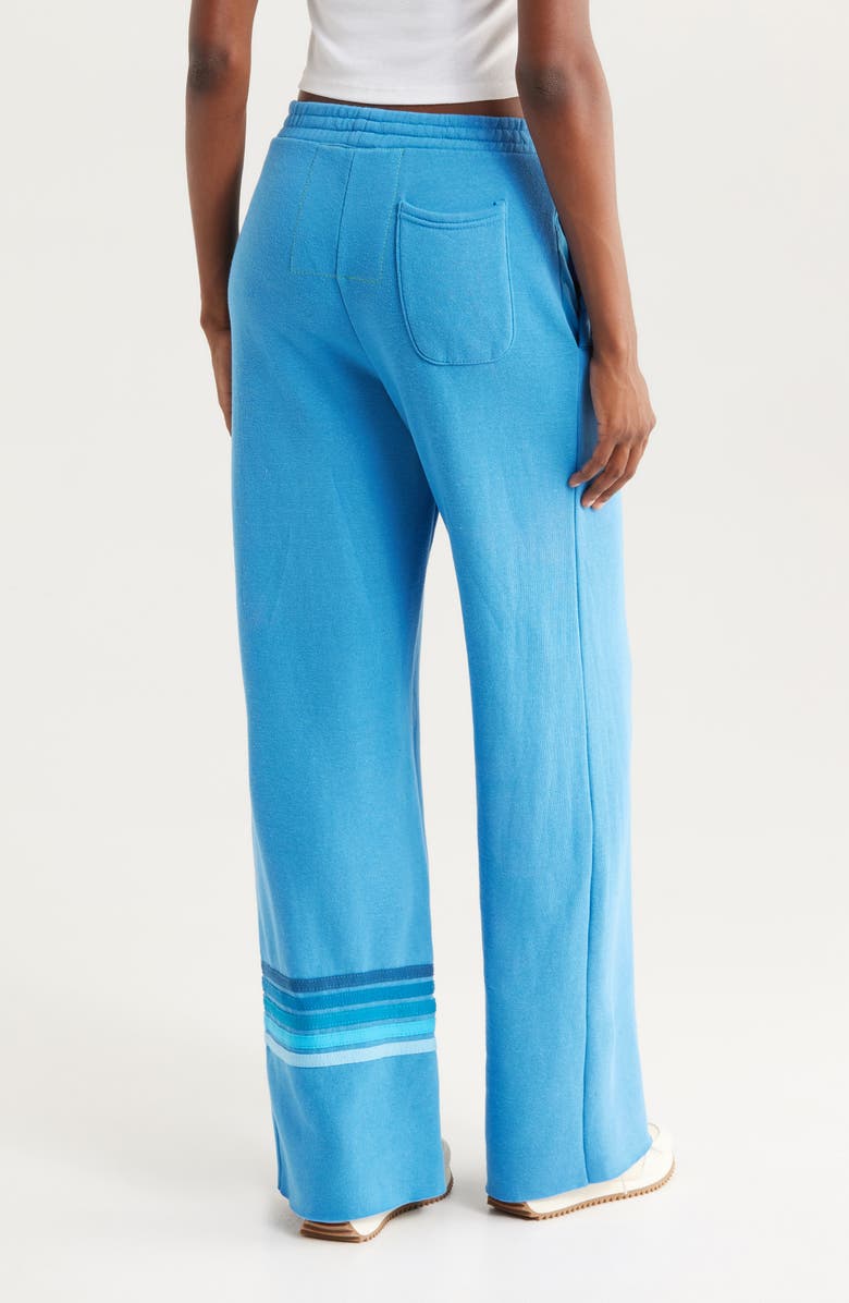 Rugby Stitch Wide Leg Sweatpants