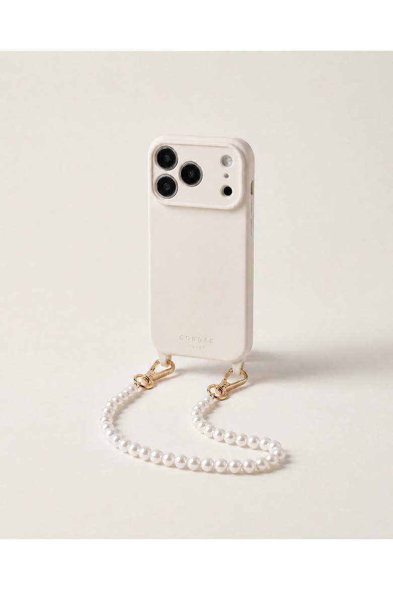 Pearl Phone Wristlet, Alternate, color, White
