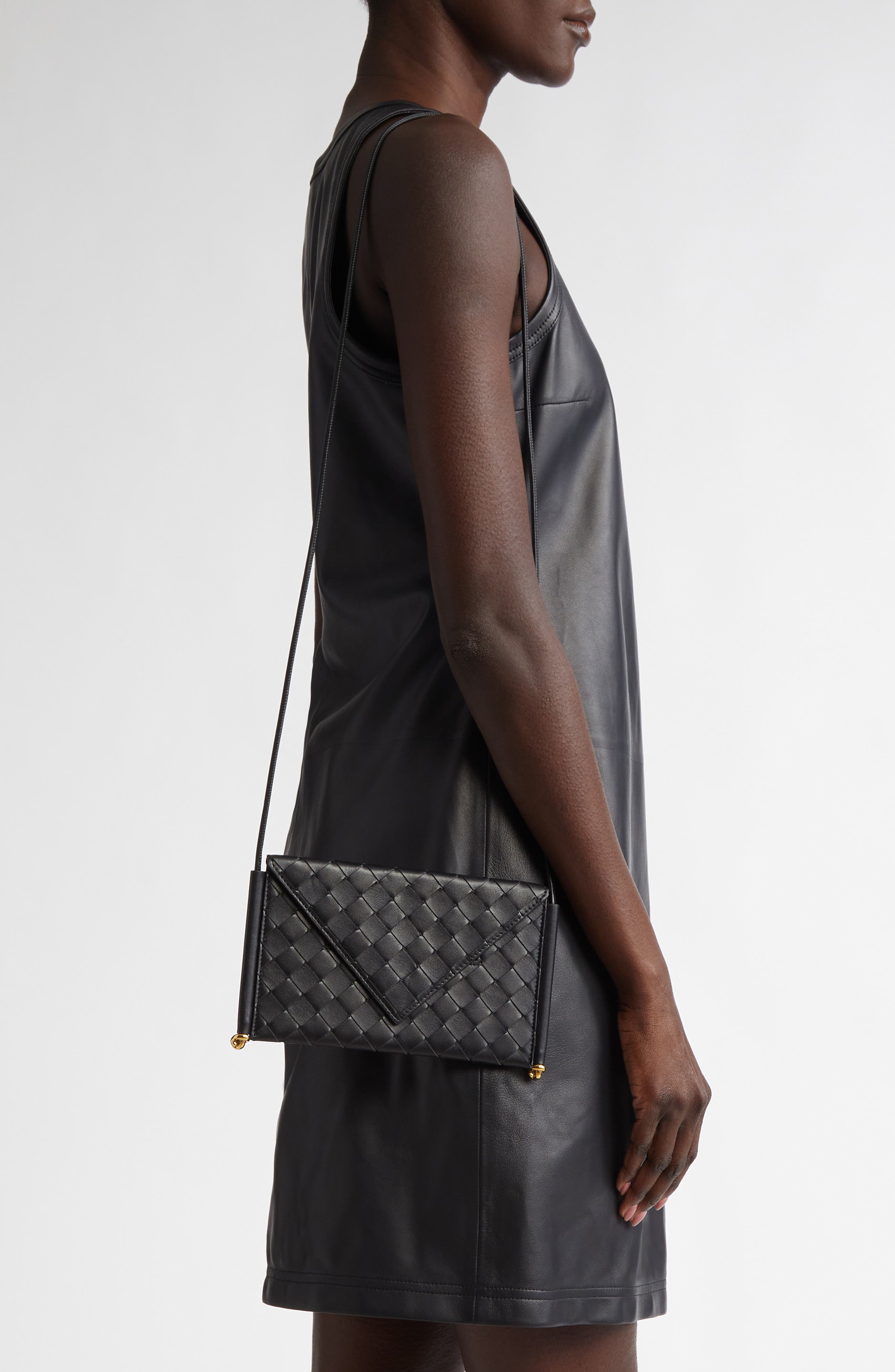Bottega Veneta Solstice Envelope Intrecciato Leather Crossbody Bag, Alternate, color, 