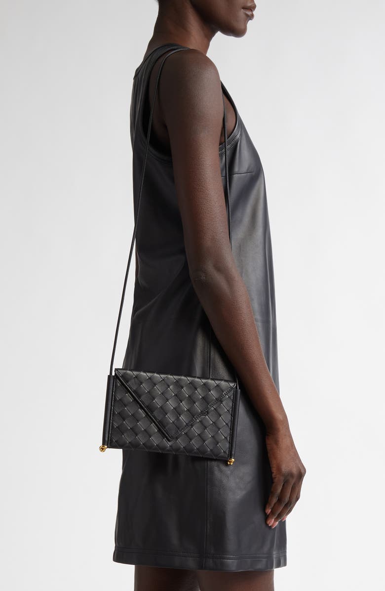 Bottega Veneta Solstice Envelope Intrecciato Leather Crossbody Bag, Alternate, color,