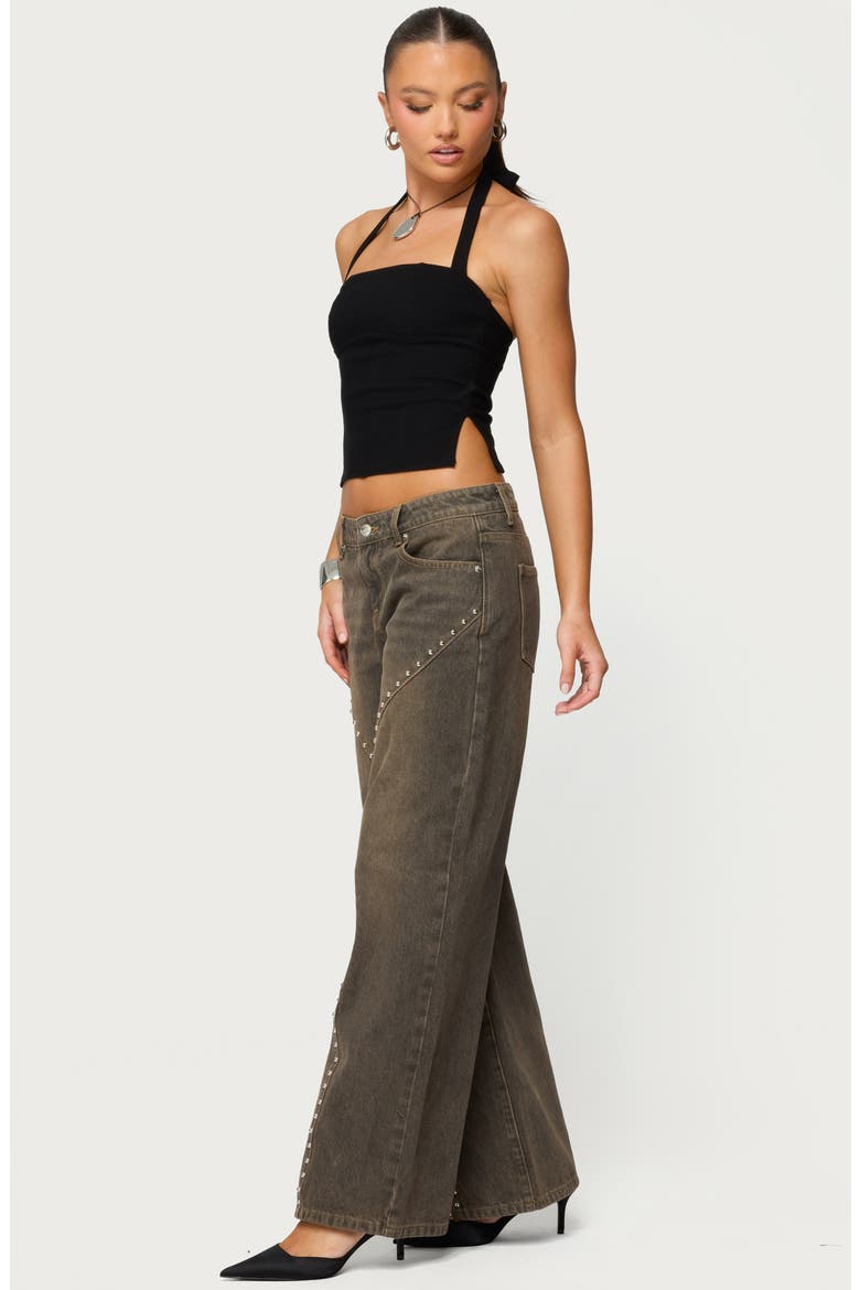 Dara Halter Top, Alternate, color, BLACK