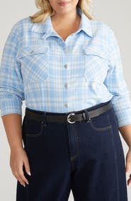 Universal Standard Maine Flannel Button-Up Shirt