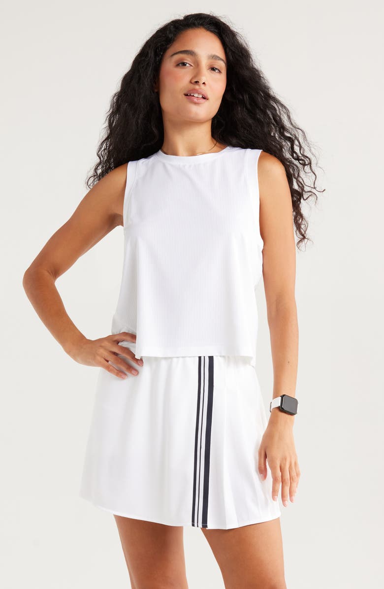 Recess Pickleball x Zella Smash Hit Mesh Tank, Main, color, White