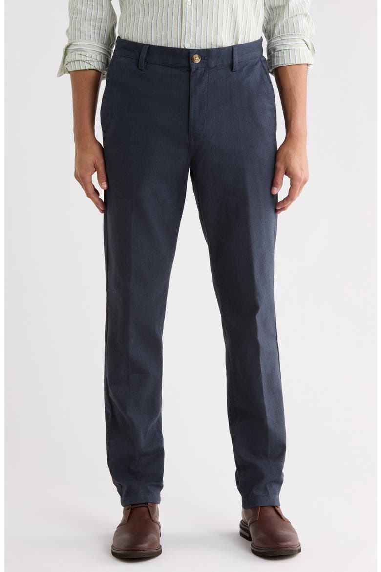 Soft Brushed Slim Leg Chino Pants, Main, color, NAVY BLAZER