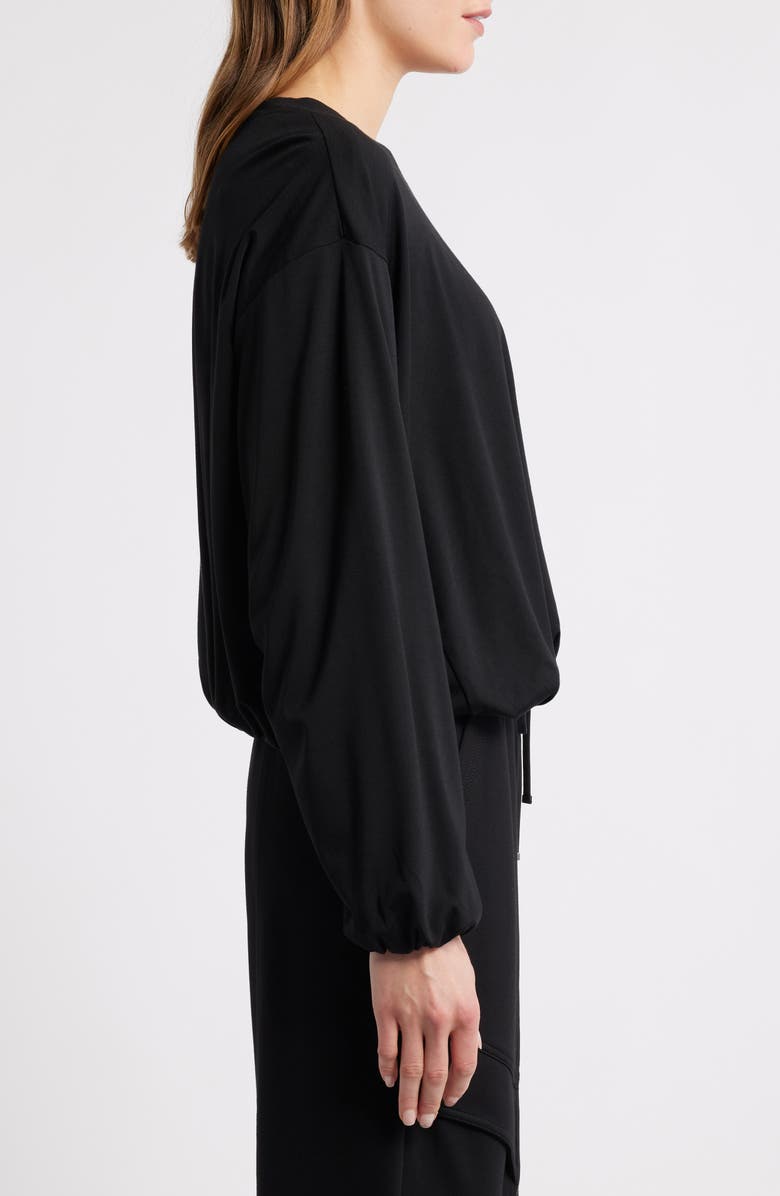 Wit & Wisdom Blouson Knit Top, Alternate, color, Black