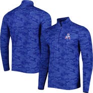 ANTIGUA Men's Antigua Royal New England Patriots Brigade Throwback Quarter-Zip Top