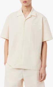 Lacoste Cotton Blend Seersucker Sport Shirt