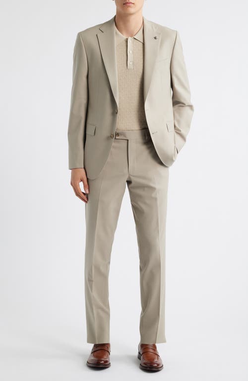 Jack Victor Esprit Solid Stretch Suit In Neutral