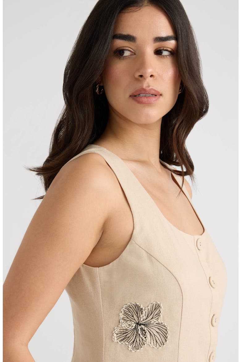 Embroidered Vest, Alternate, color, NATURAL
