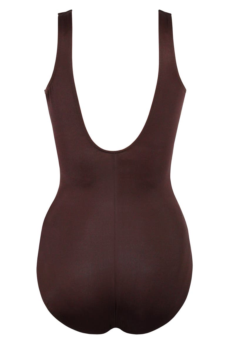 Rock Solid Revele One-Piece Swimsuit, Alternate, color, SUMATRA BROWN
