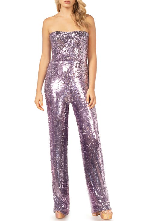 オールインワン・サロペット ZIMMERMANN Woman Jumpsuits Lilac 3112YRS252 LIF Floral belted linen jumpsuit in multicoloured - Zimmermann