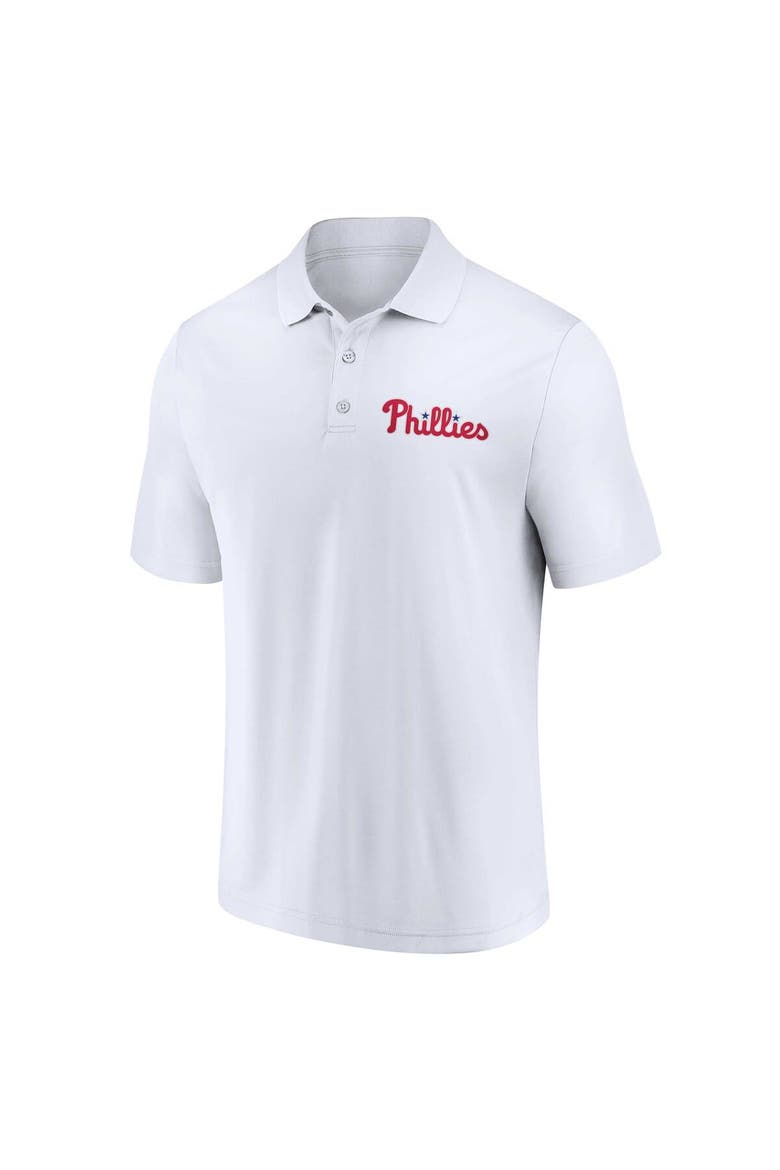 Men's Fanatics Branded Red/White Philadelphia Phillies Two-Pack Logo Lockup Polo Set, Alternate, color, Red