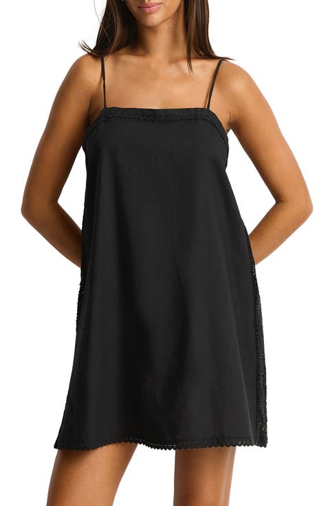 Shore Linen Panelled Cover-Up Dress