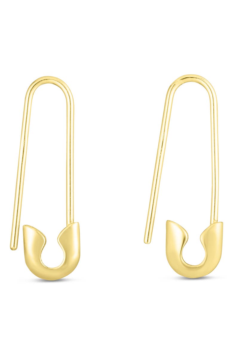 KARAT RUSH KARAT KRUSH 14K Yellow Gold Polished Safety Pin Earrings, Main, color, 