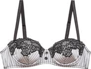 Fleur Du Mal Executive Underwire Silk Trim Balconette Bra