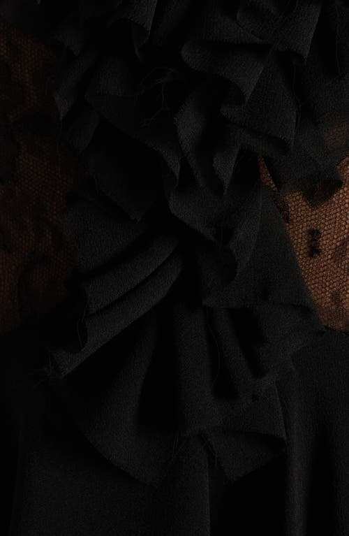 Alexander Mcqueen Mcqueen Tiered Ruffle Silk Georgette Gown In Black