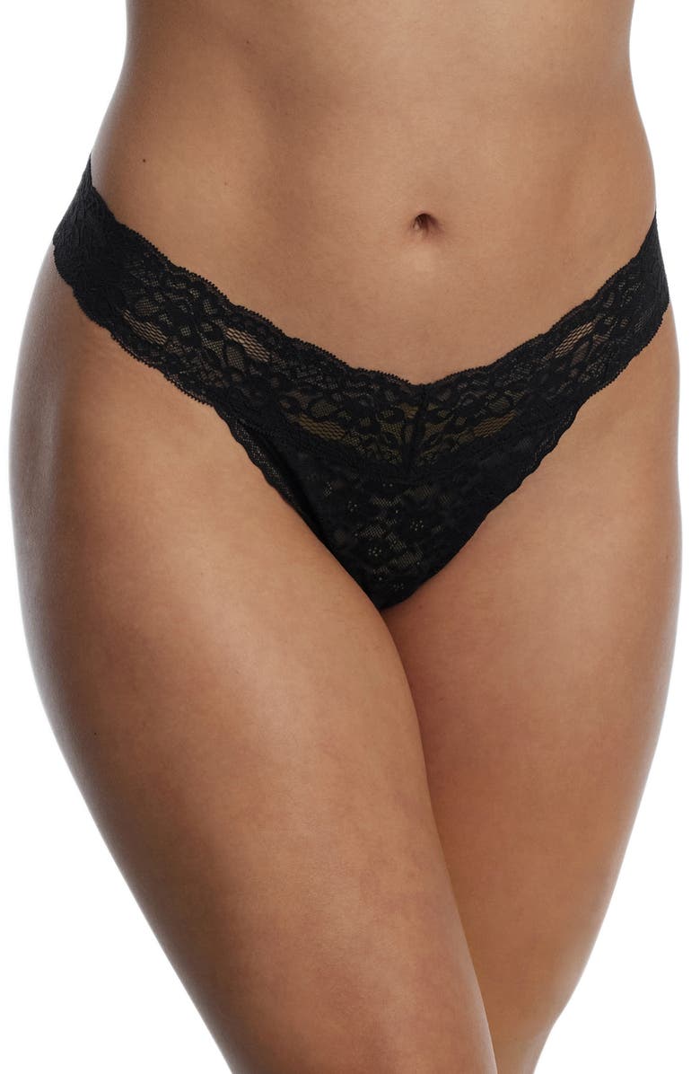 Skarlett Blue Goddess Lace Thong, Main, color, Black
