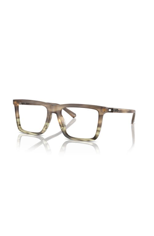 Michael Kors 55mm Rectangle Optical Glasses In Green