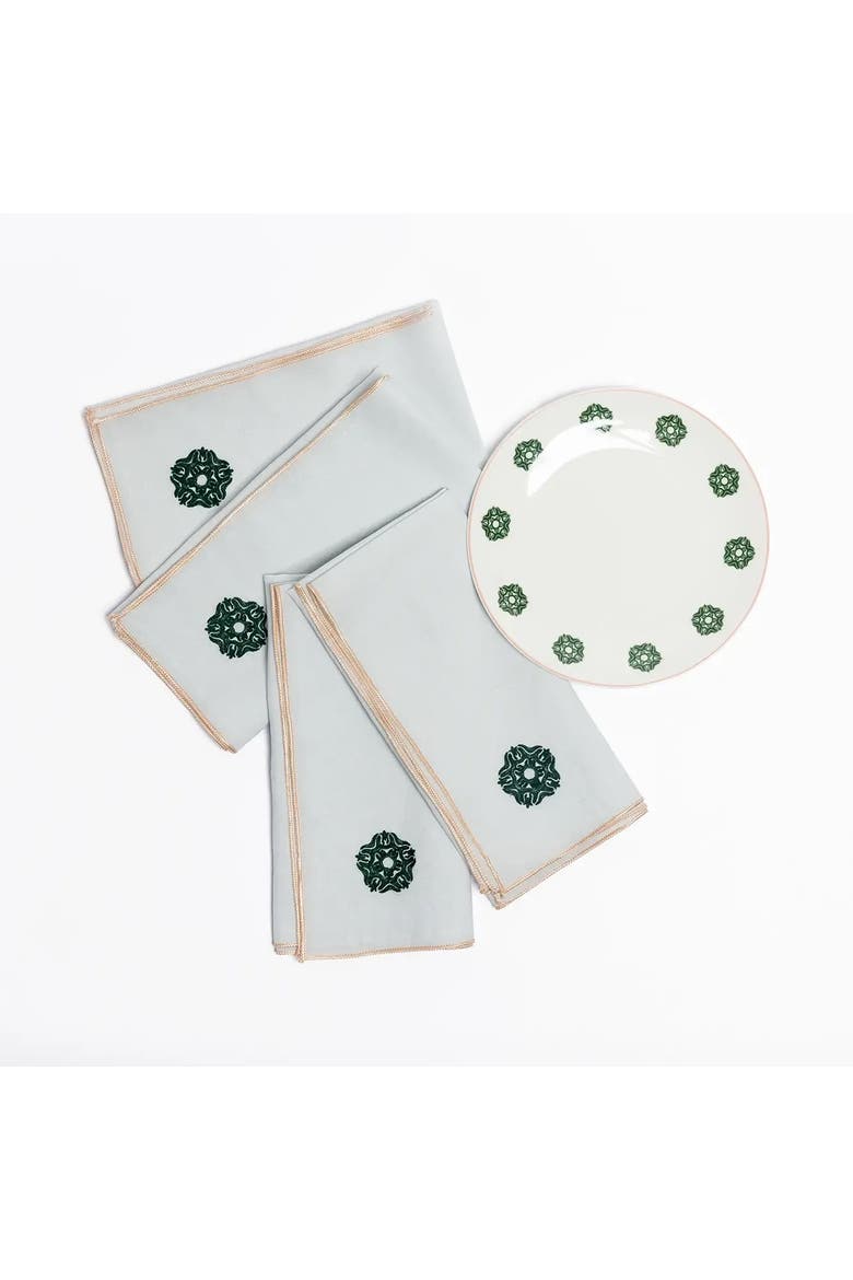 Hie x Revelry Napkins, Alternate, color, Sage Green