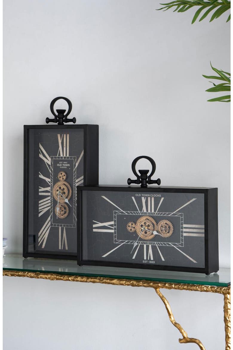 Decorative Wall Clock, Alternate, color, BLACK