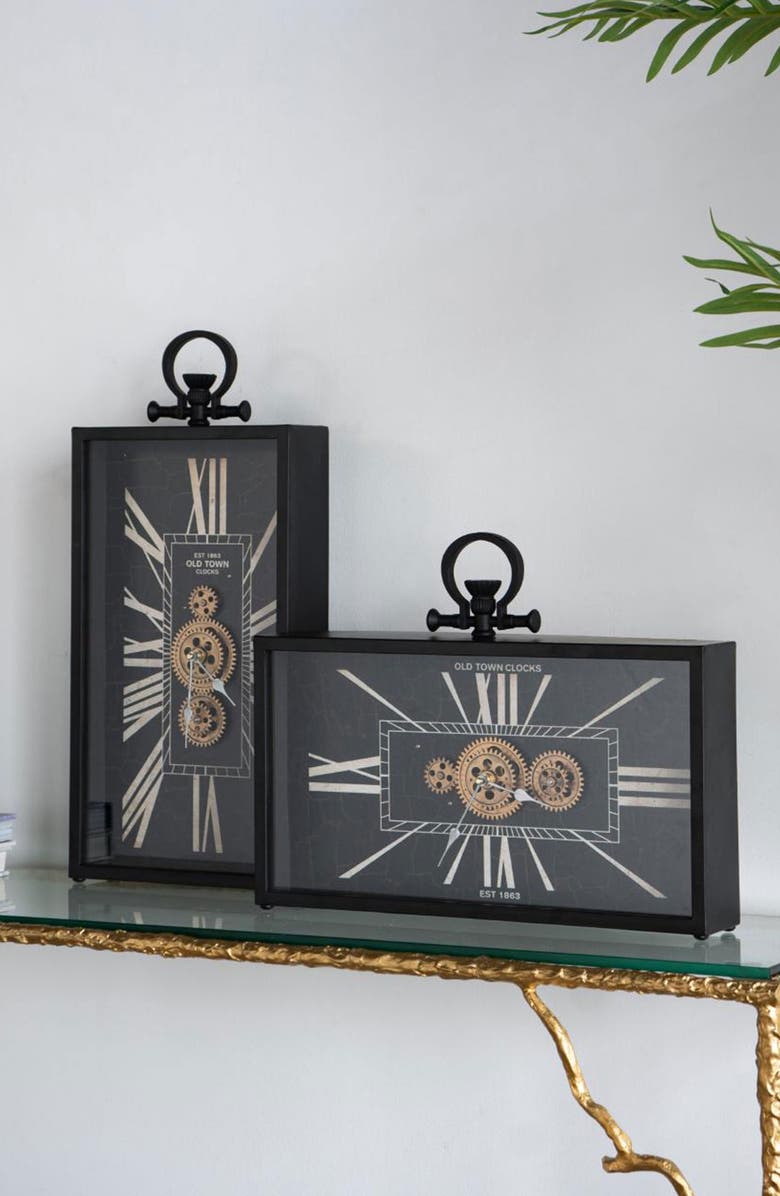 A & B Home Decorative Wall Clock, Alternate, color, Black