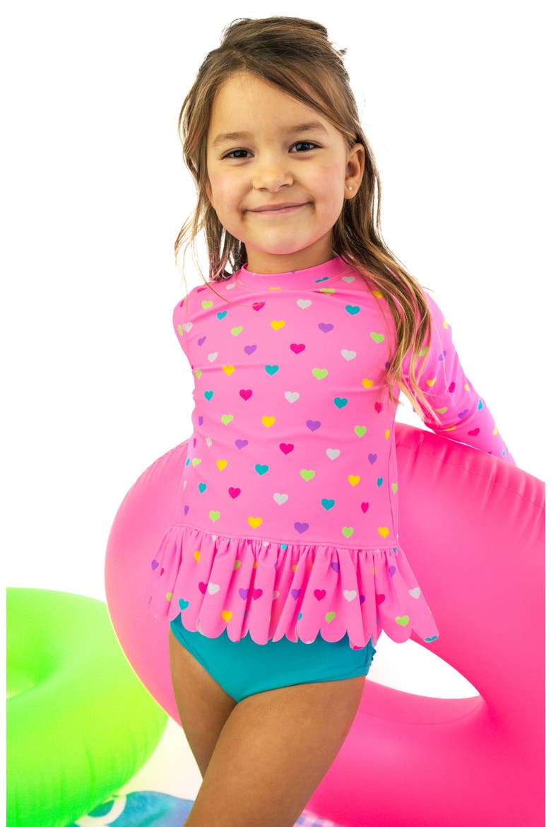 Kids' Two-Piece Swimsuit, Alternate, color, PINK