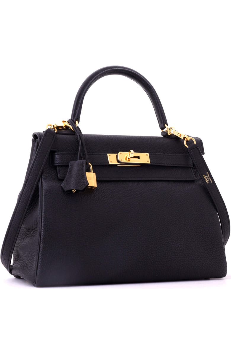 Pre-Owned Hermes Kelly Handbag Black Togo with Gold Hardware 28, Alternate, color, Noir
