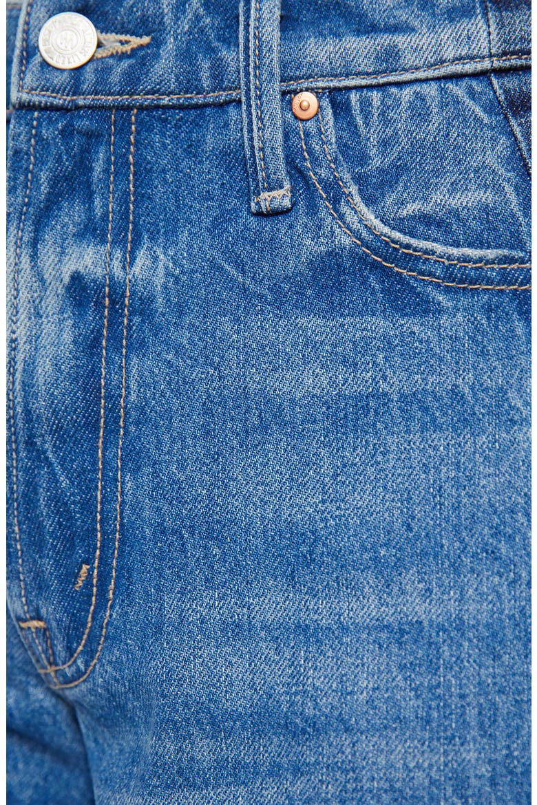 The Maven Frayed Denim Bermuda Shorts, Alternate, color, DOUBLE STACKED