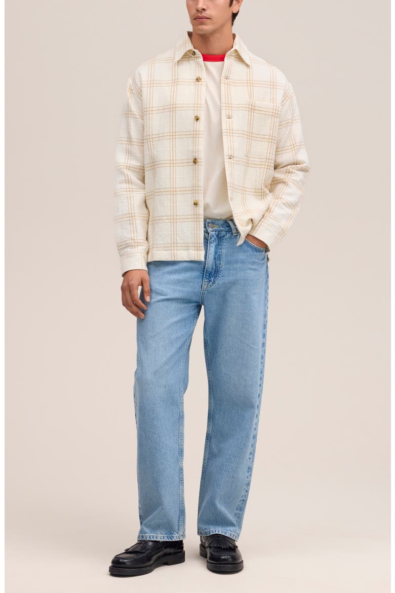 Adwin 50059 Plaid Recycled Cotton Blend Shirt Jacket, Alternate, color, IVORY